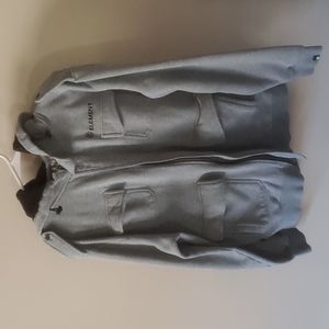 Element brand zip up hoodie grey in color 4 front pockets 2 side pockets